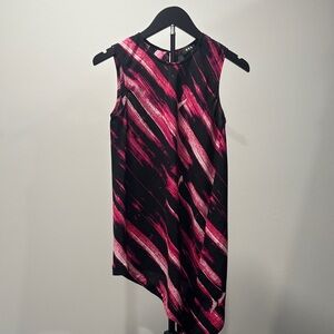 DKNY Asymmetrical Dress in Pink and Black